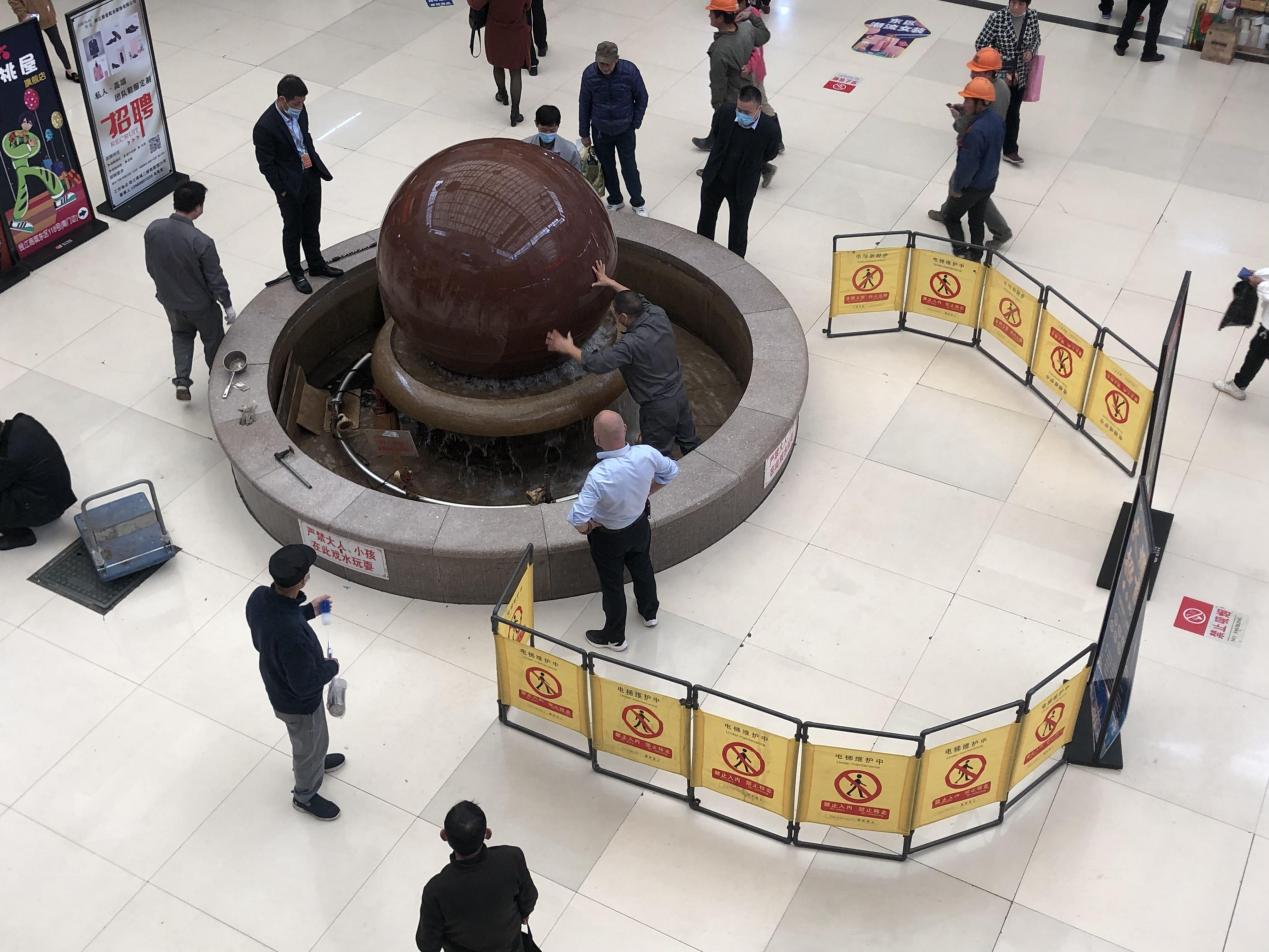 钱江商城风水球完成修复事情