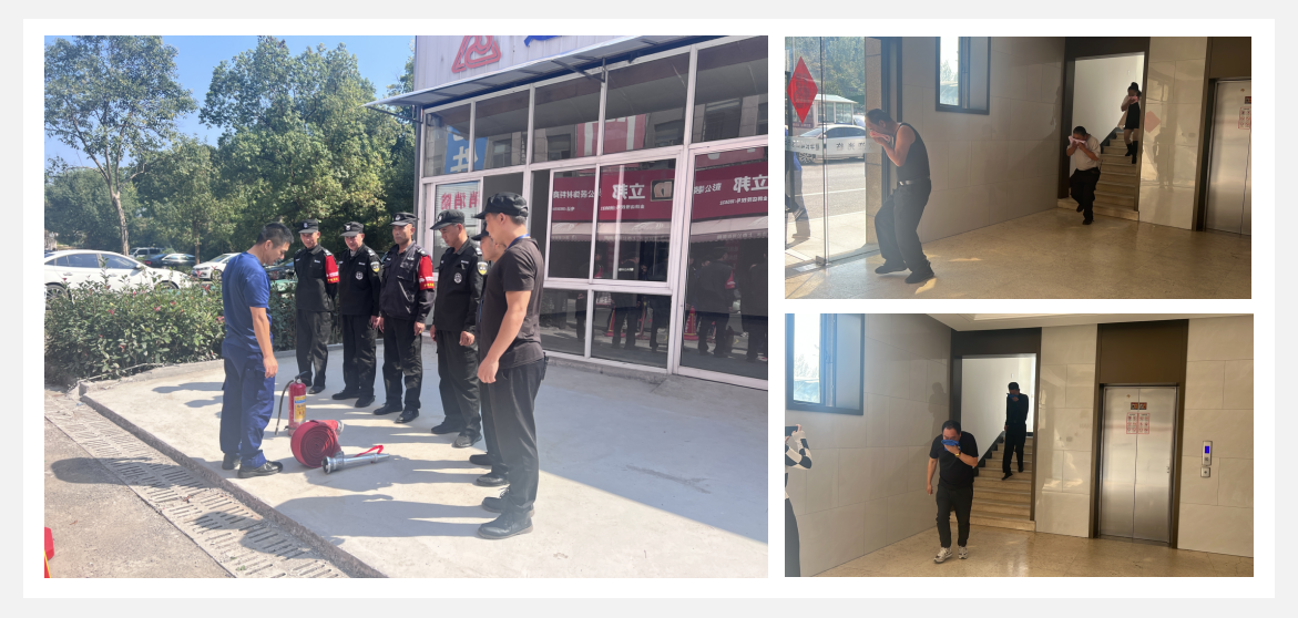 工业园与瓶窑镇专职消防职员开展消防逃生演练