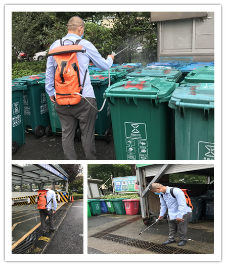 水晶城开展台风后消杀防疫事情